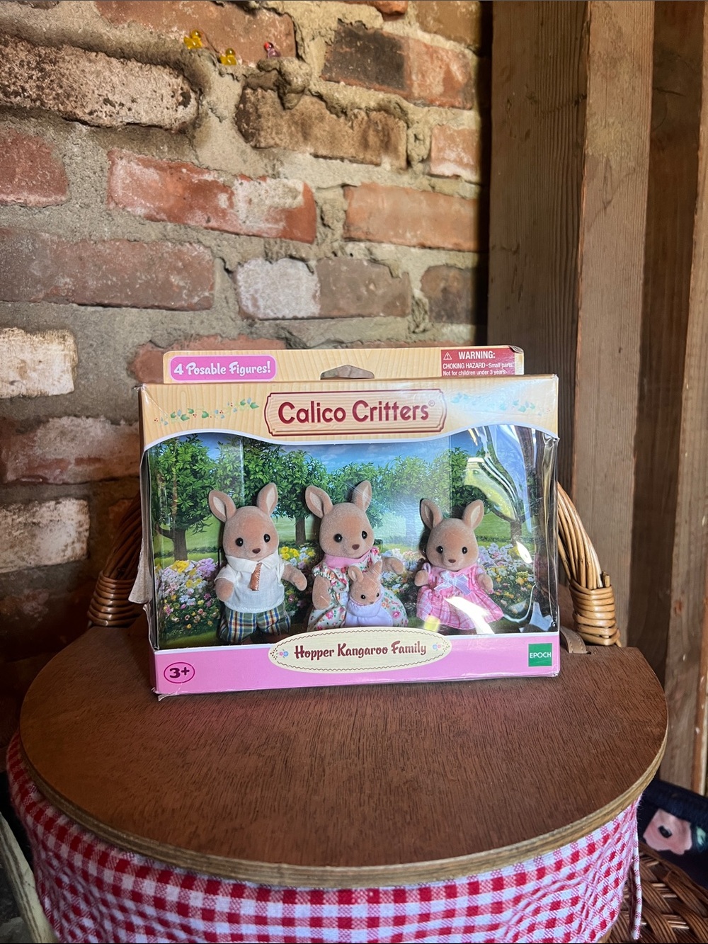 Calico Critters Hopper Kangaroo Family Playset — Brown Plush Figures (4-Pack)
